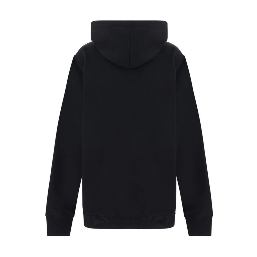 Balmain Monogram Katoenen Hoodie met Koord Black Heren