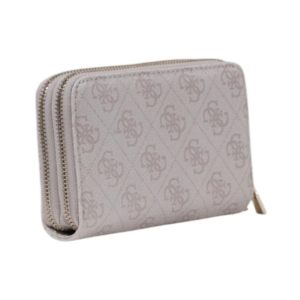 Guess Bedrukte ritsportemonnee Pink Dames