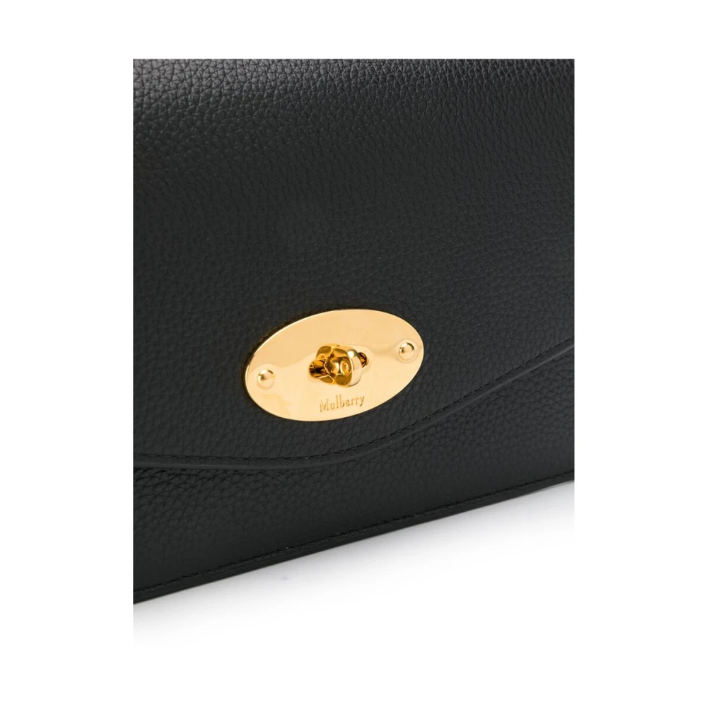 Mulberry Zwarte Schoudertas met Structuur Black Dames