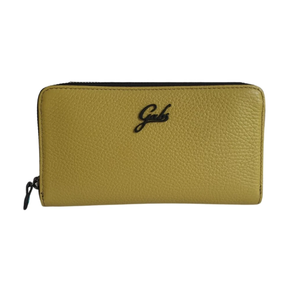 Gabs Women's Beige Wallets & Cardholders, One Size, Yellow Leather Wallet With Zipper