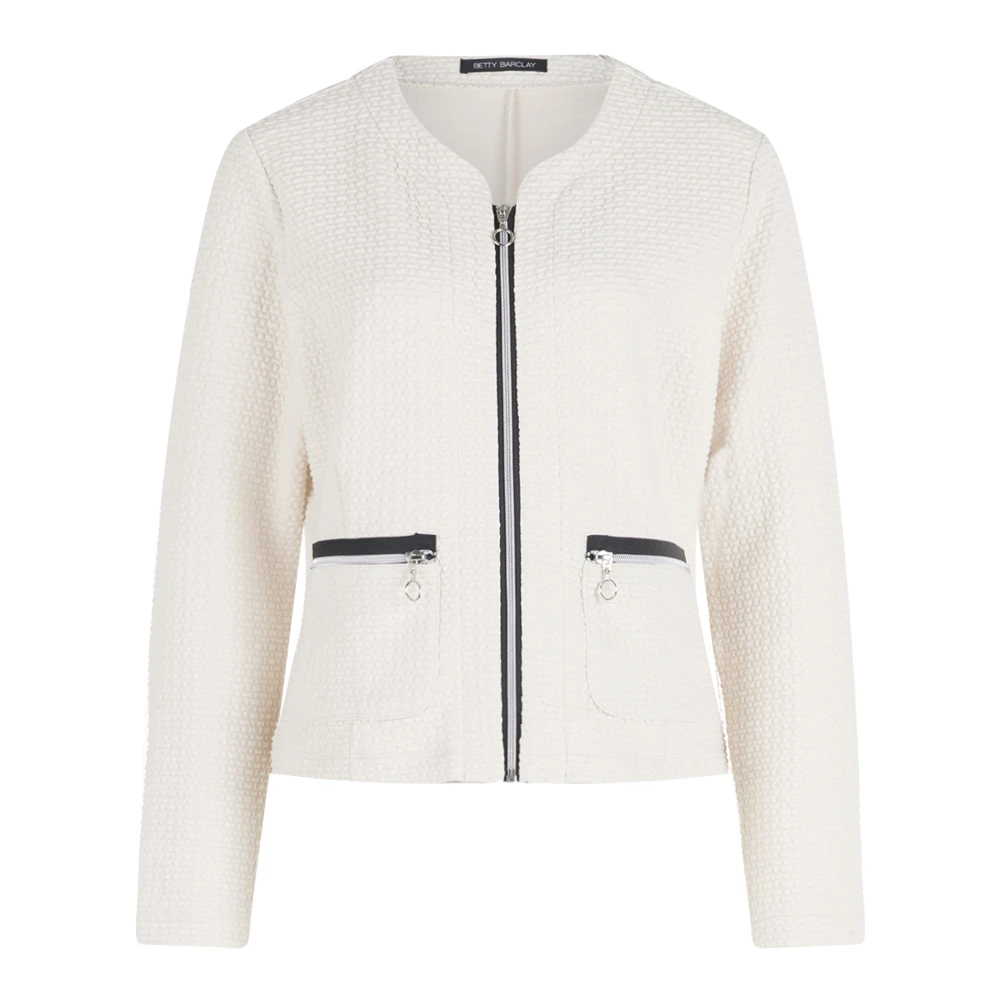 Betty Barclay Sweatjack met rits Beige Dames