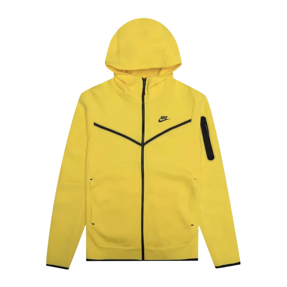 Nike Tech Fleece Full-Zip Hoodie Yellow Strike Black Yellow Heren