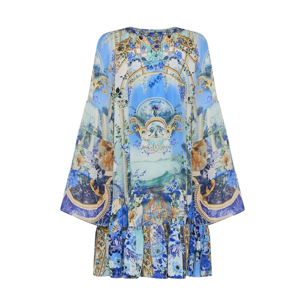 Camilla Vesuvius Uitzicht Zijden Panel Jurk Multicolor Dames