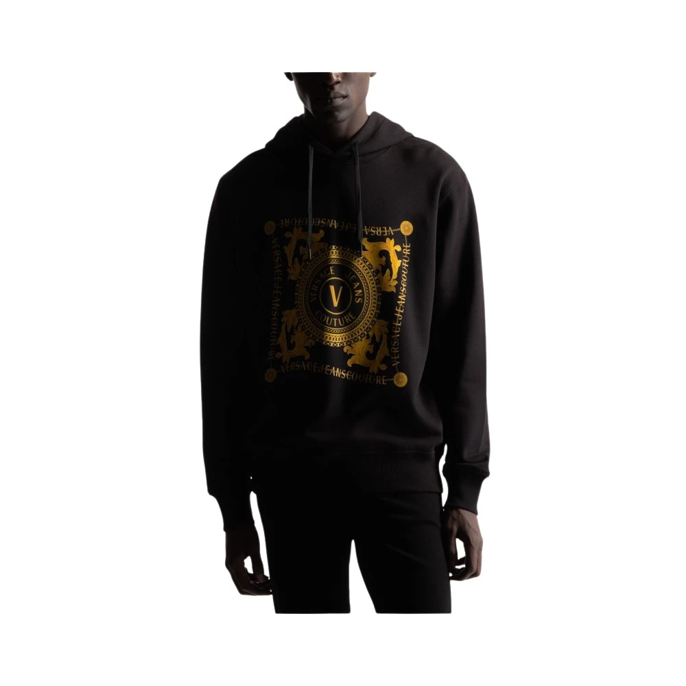 Versace Jeans Couture Men's Black Hoodies, S, Hoodie 75Gaif07