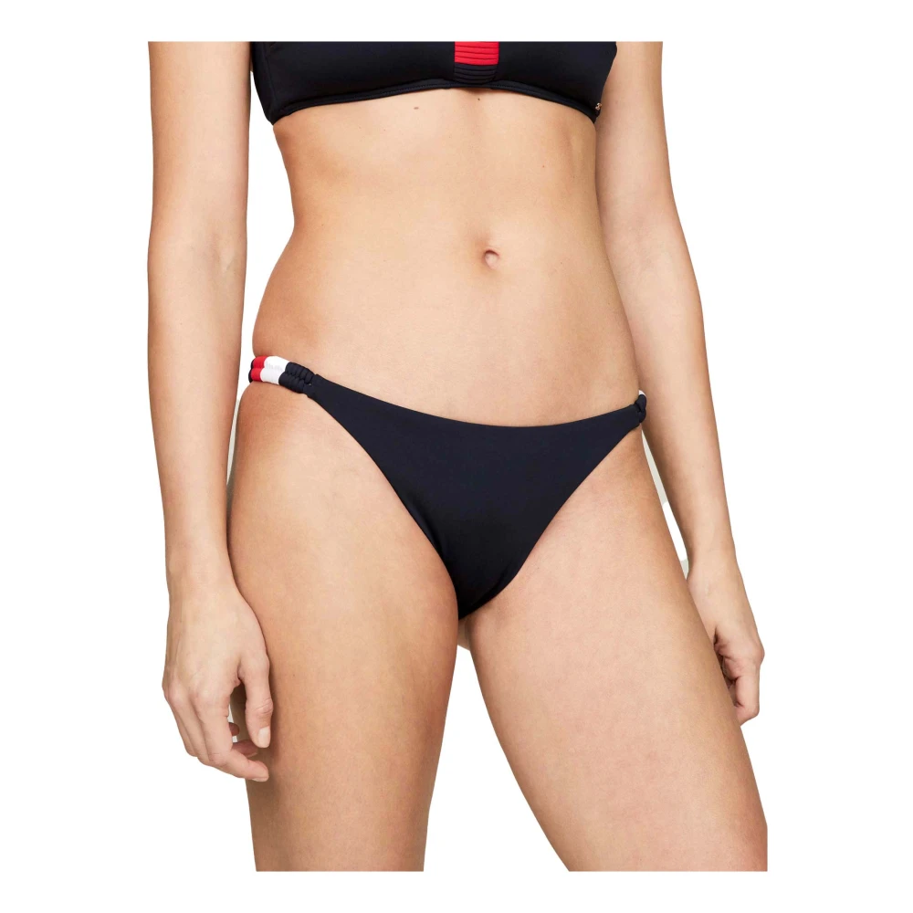 Tommy Hilfiger Randig String Bikini Badkläder Blue, Dam