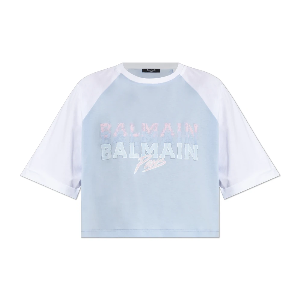 Balmain - Tops > T-Shirts - Blue - Balmain - Modalova
