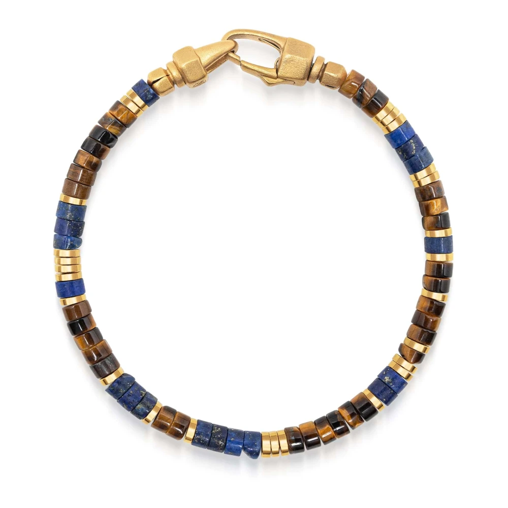 Nialaya Men's Yellow Bracelets, 2XL, Earth Royale Heishi Bracelet