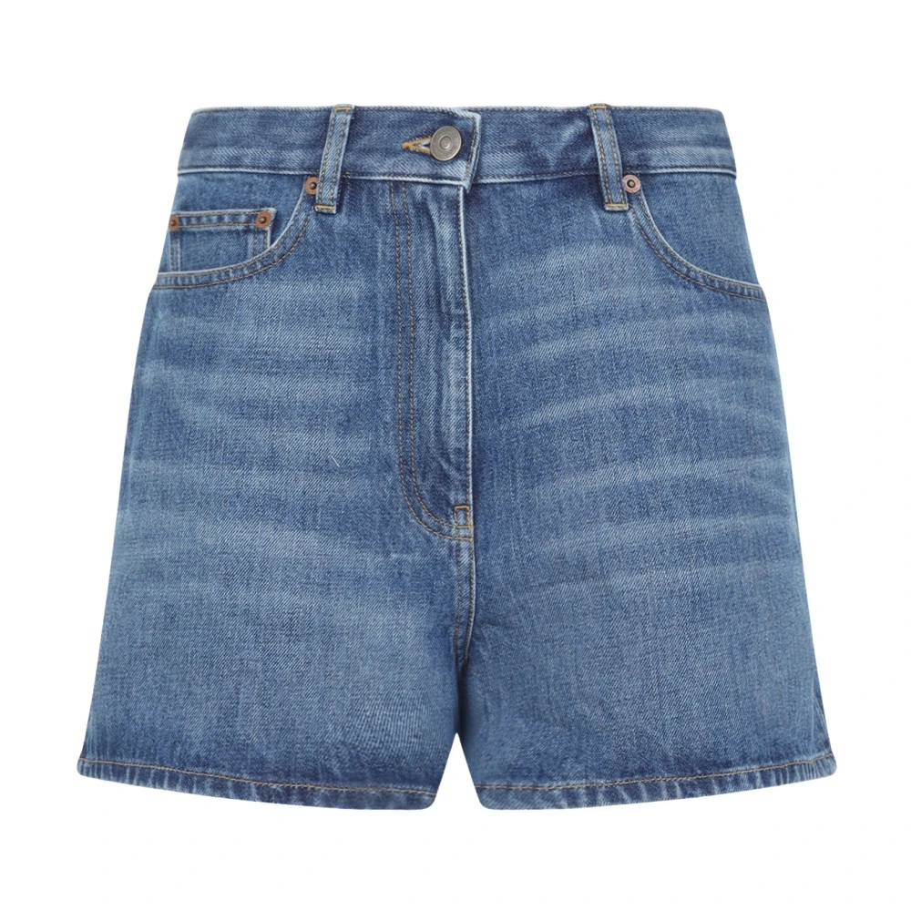 Valentino Women's Blue Denim Shorts - Denim Shorts - W26 - Shorts