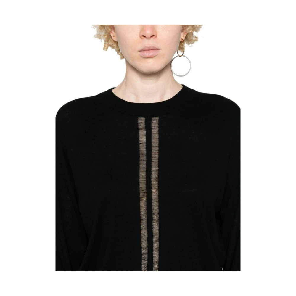 IRO Zwarte Gebreide Trui met Ronde Hals Black Dames