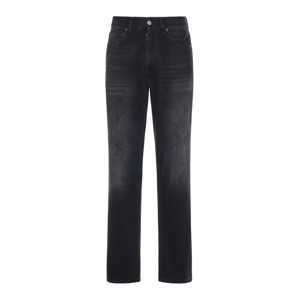 Mm6 Maison Margiela Men's Black Five-Pockets Jeans - Straight Fit Jeans - W34 - Jeans