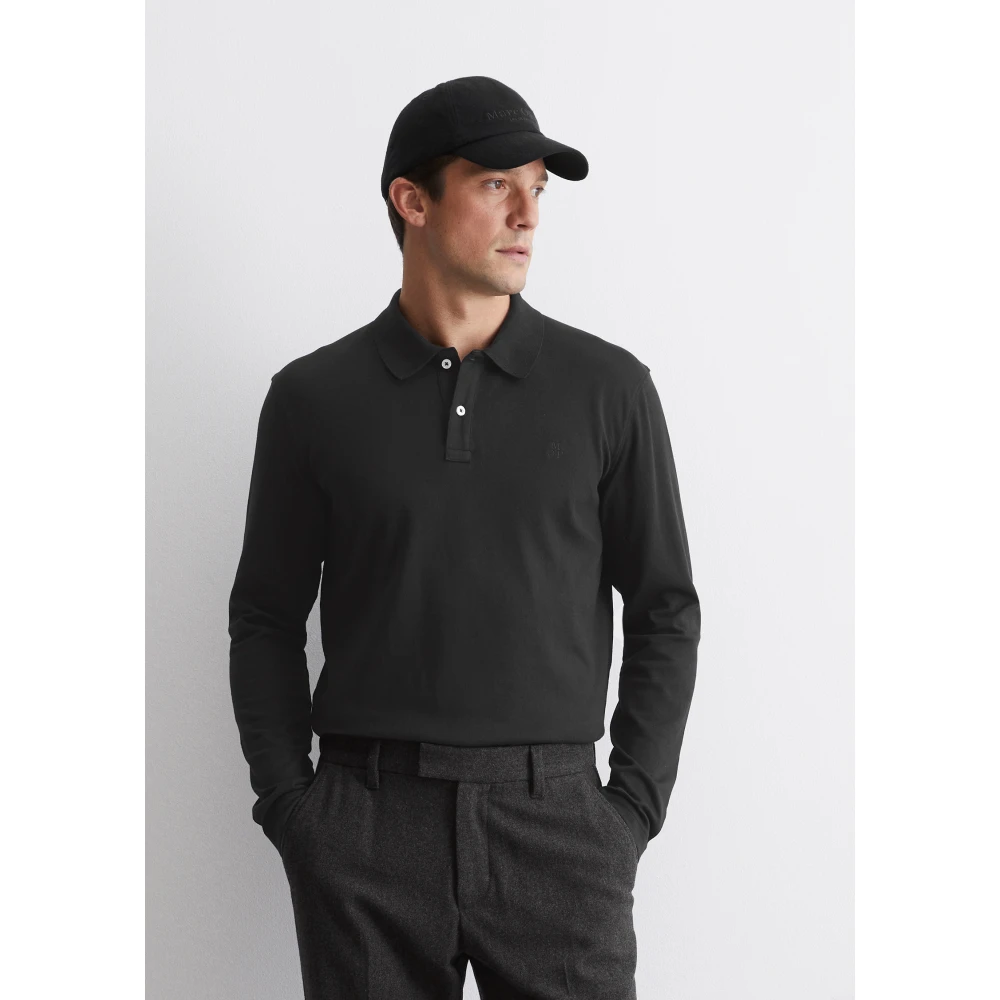 Marc O'Polo Gewone poloshirt Black Heren
