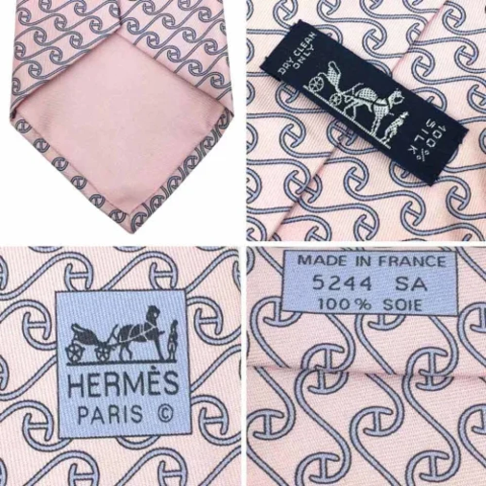 Hermès Vintage Pre-owned Silk home-office Pink Heren