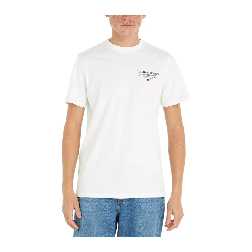 Tommy Jeans Heren Essential Grafisch T-Shirt White Heren