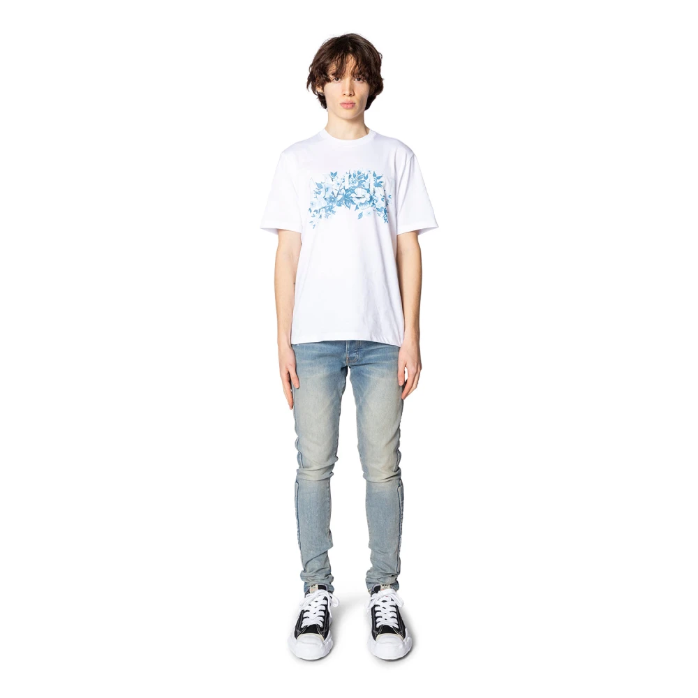 Amiri Witte Garden Tee met Gedurfd Grafisch White Heren