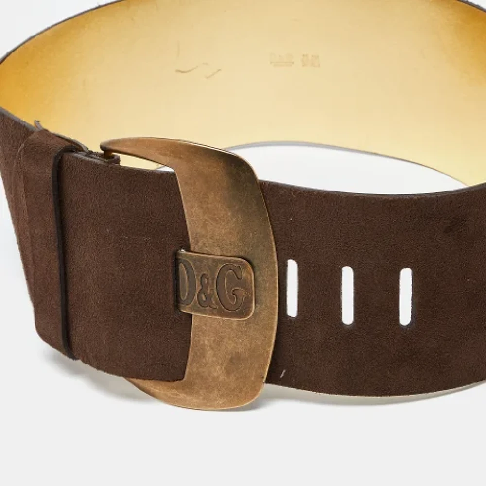 Dolce & Gabbana Pre-owned Leather belts Brown Dames