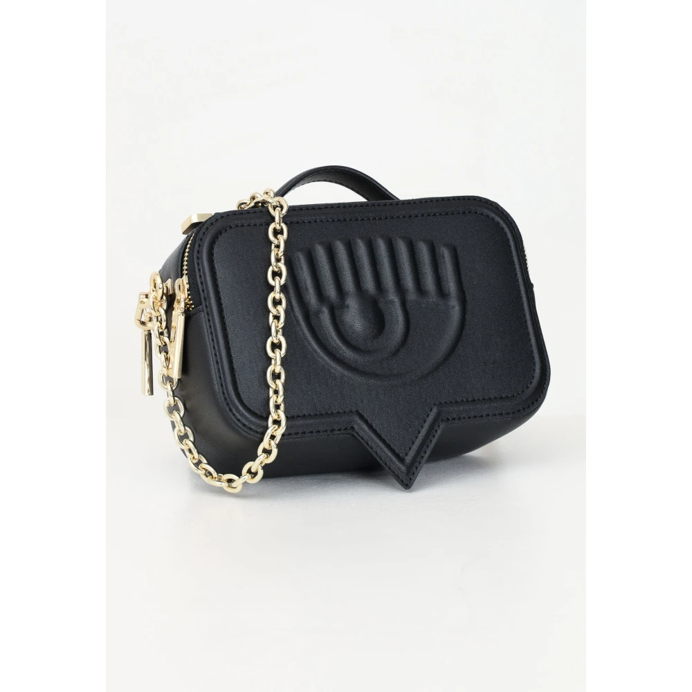 Chiara Ferragni Collection Zwarte Schoudertas Eyelike Logo Black Dames