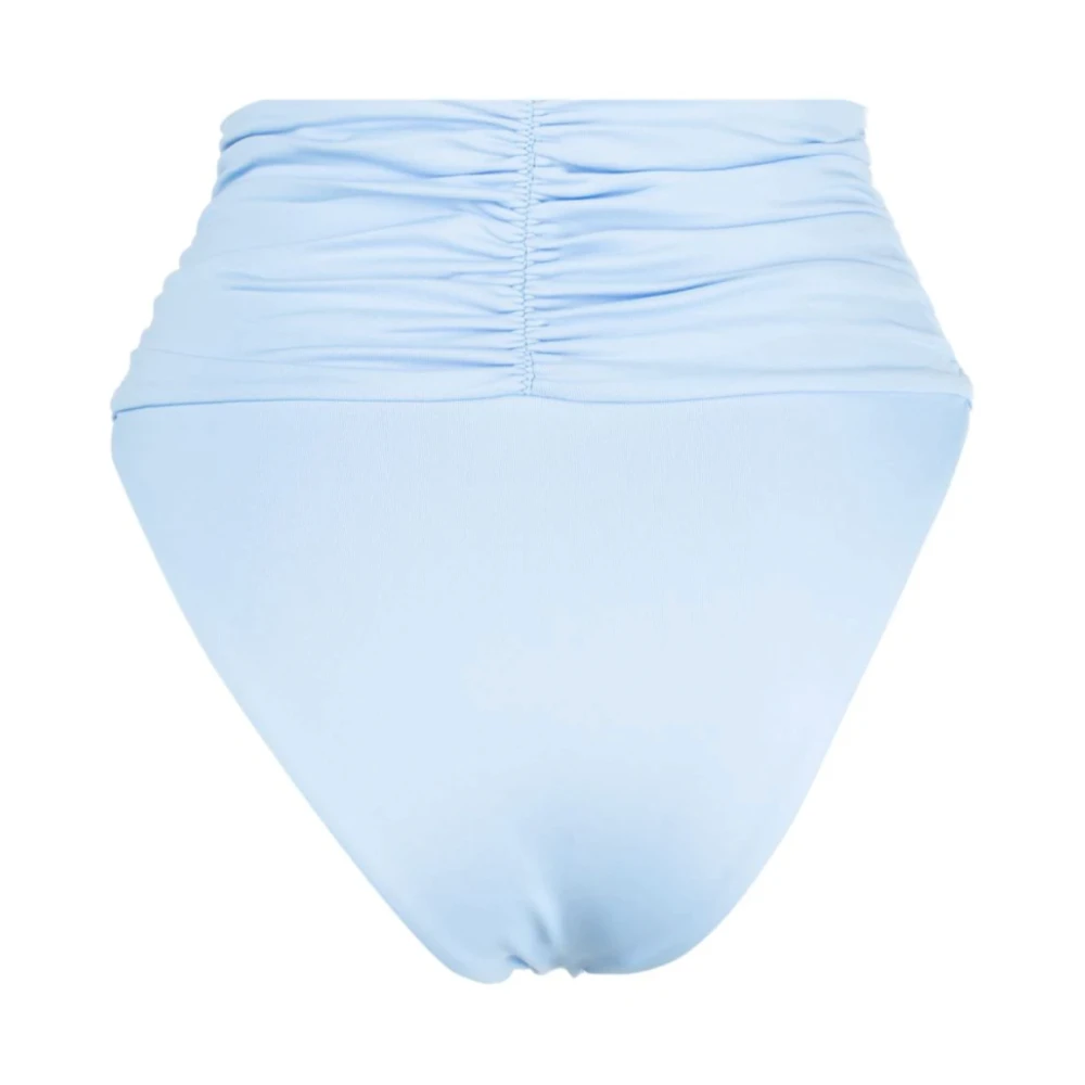 Magda Butrym Lichtblauwe Gerimpelde Bikinibroek met Hoge Taille Blue Dames