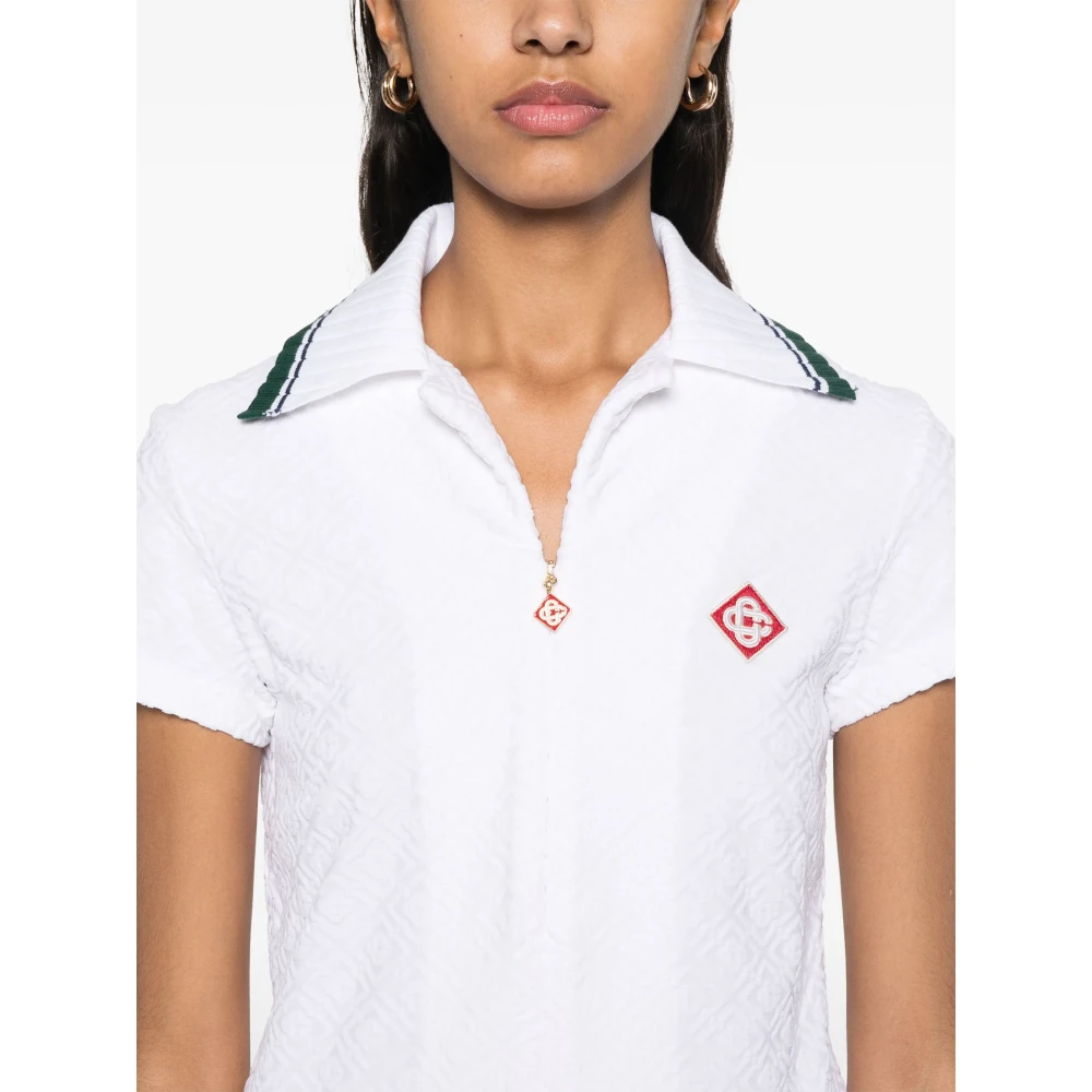 Casablanca Monogram Overhemd Wit Rits White Dames