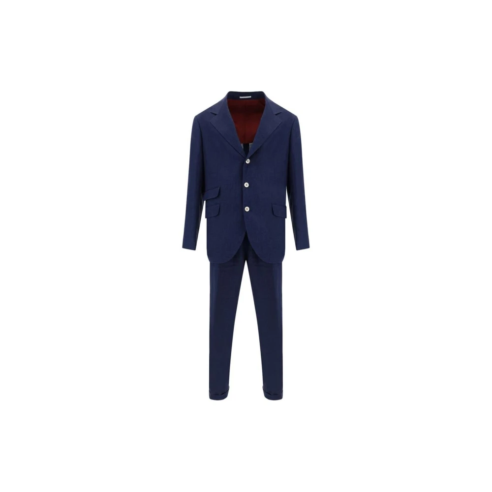 Suits > Suit Sets > Single Breasted Suits - - Brunello Cucinelli - Modalova
