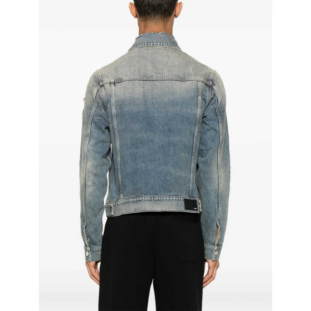 Amiri Blauwe Katoenen Jas Blue Heren