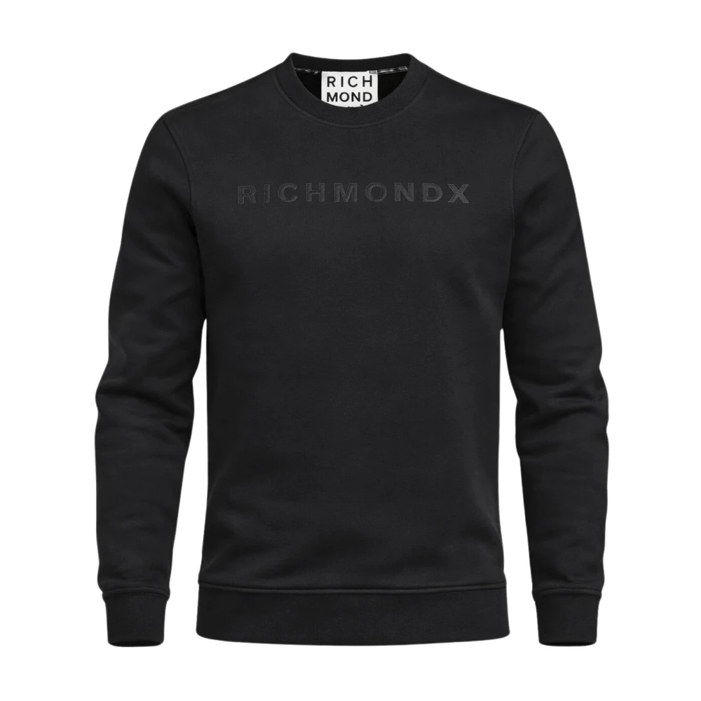 John Richmond Black Felpa Sweatshirt - Male - Sweatshirts - L - Sweatshirts & Hoodies