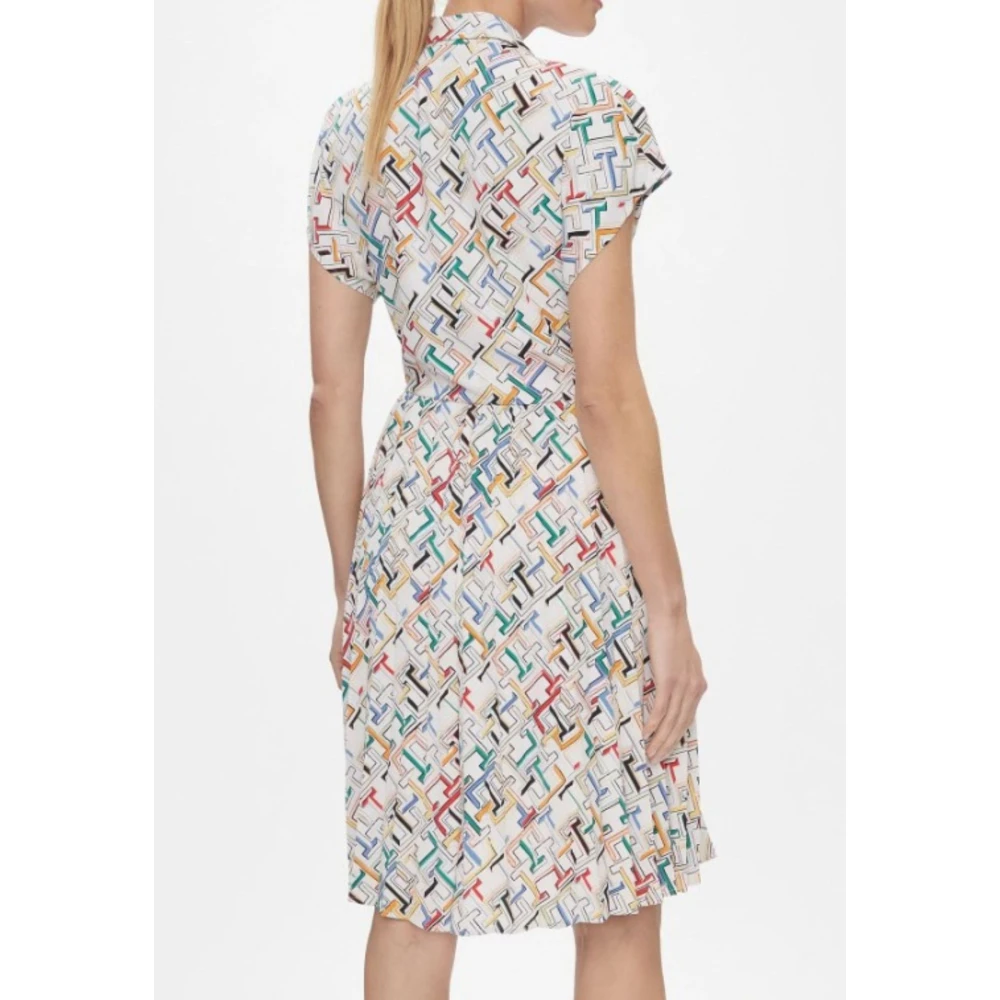 Tommy Hilfiger AMD Plated Knie Jurk Damesmode Multicolor Dames