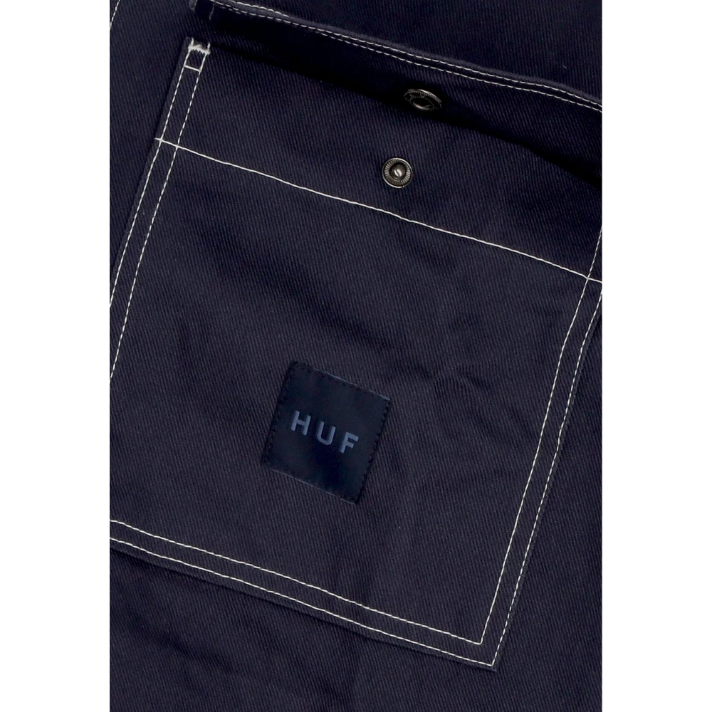HUF Marineblauwe Werkjas met Vintage Naden Blue Heren