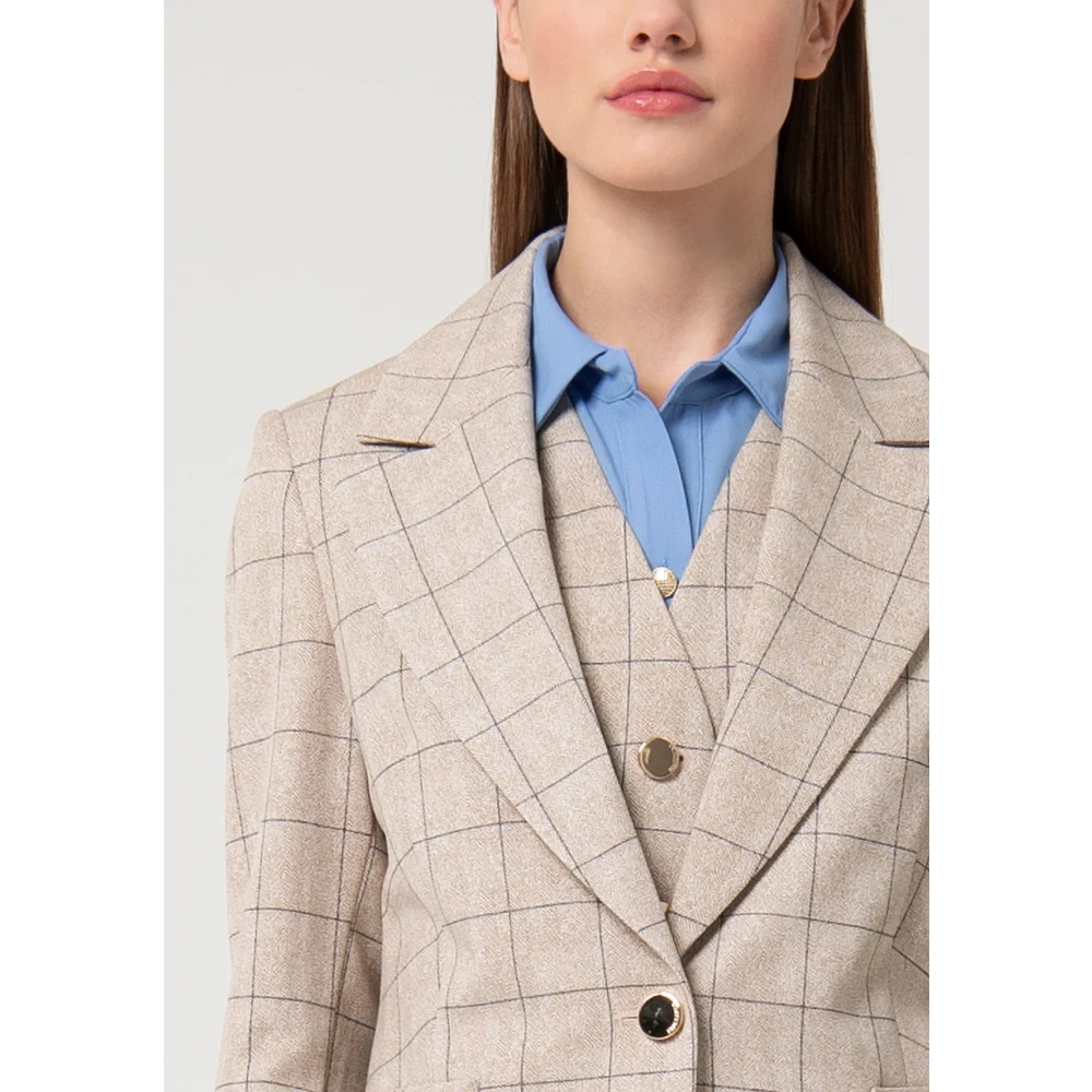 Fracomina Stijlvolle Jassen Collectie Beige Dames