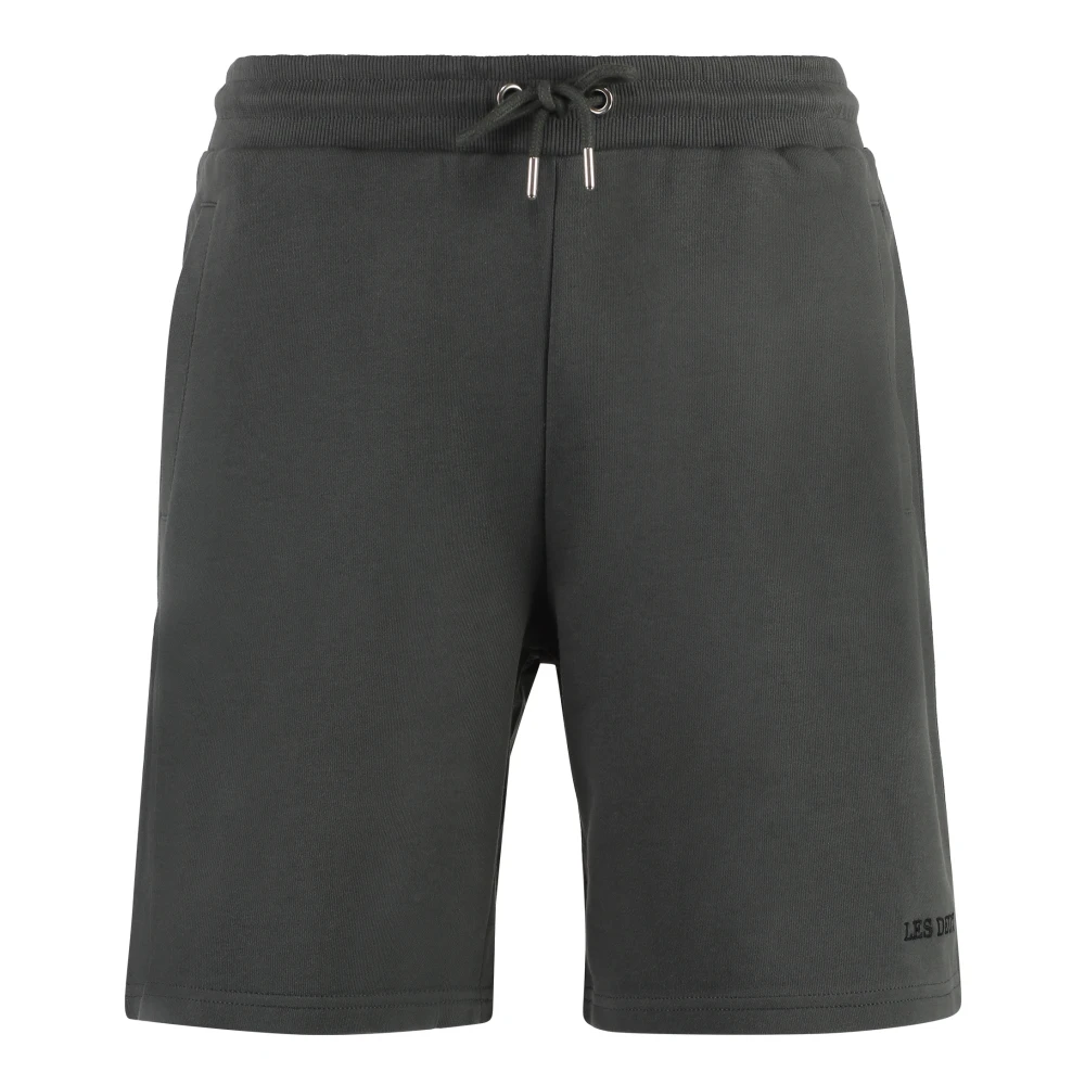 Les Deux Dallas Katoenen Fleece Shorts Gray Heren