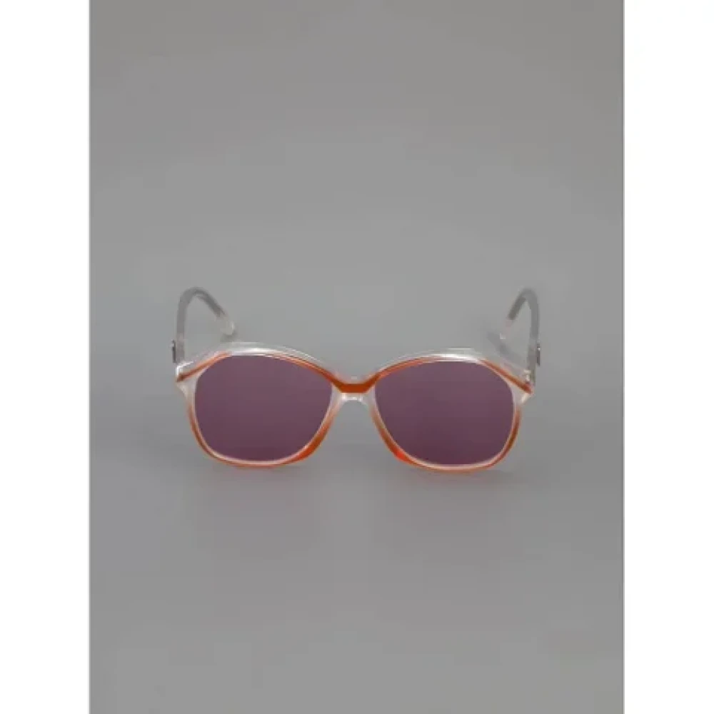 Yves Saint Laurent Vintage Pre-owned Acetate sunglasses Orange Dames