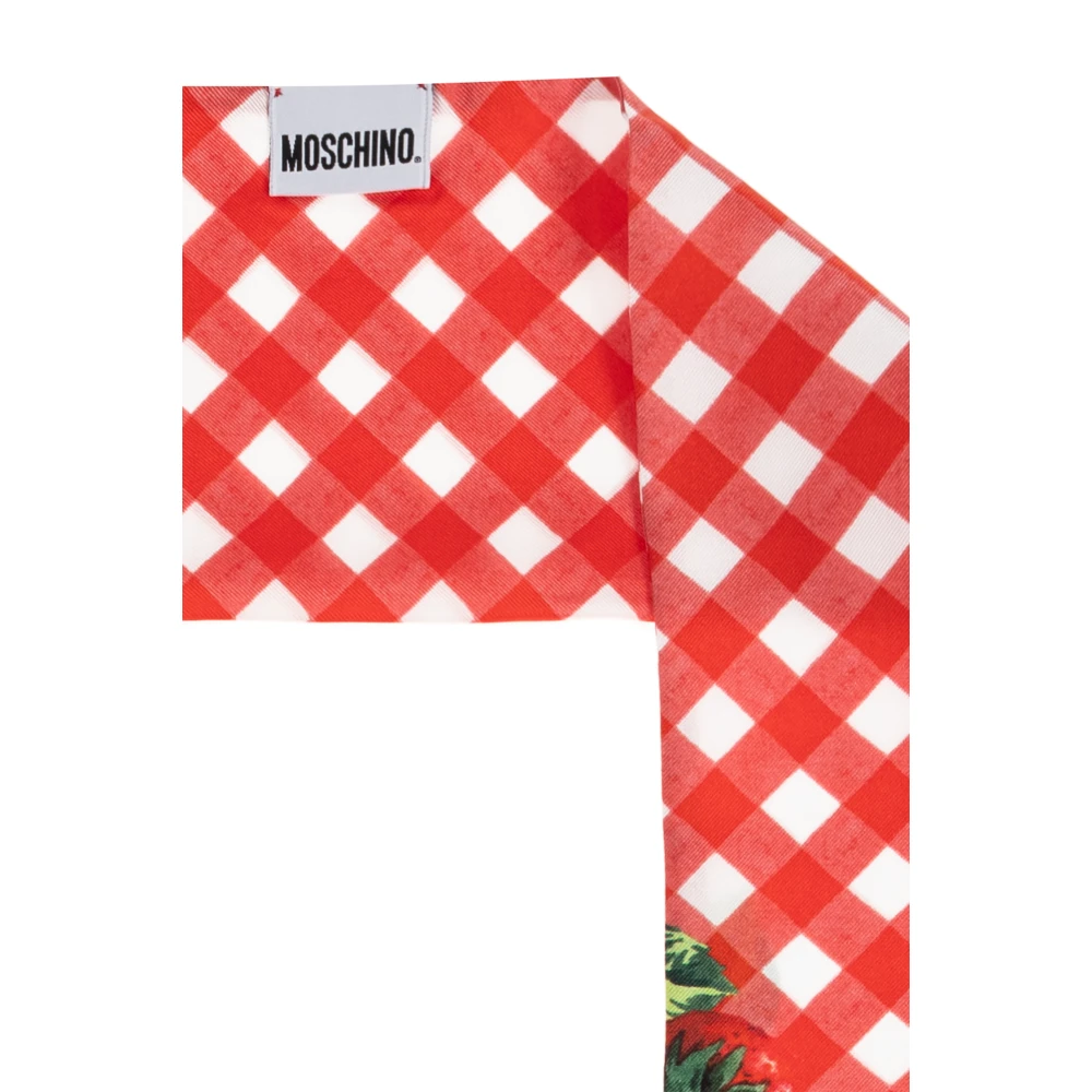 Moschino Zijden sjaal met print Red Dames