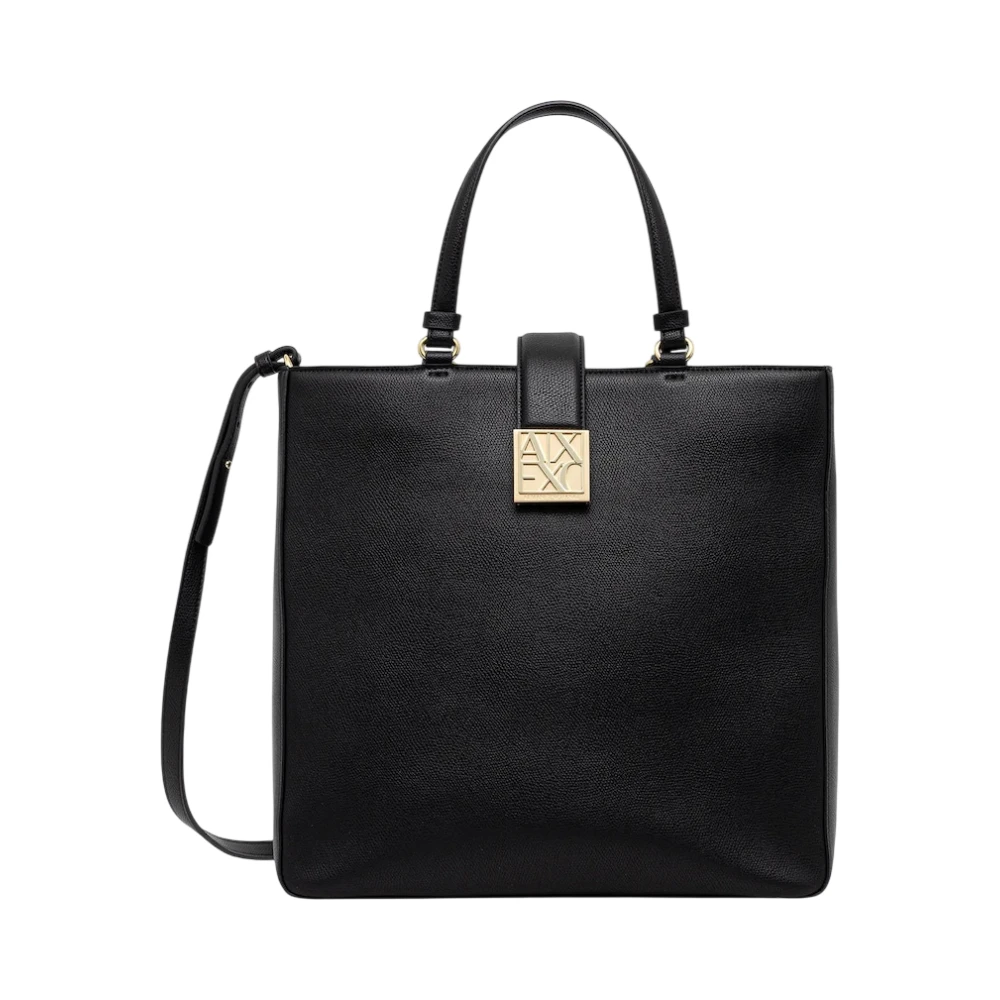 Armani Exchange Vrouw Zwart Tassen Dames, One Size, Polyester, Shopping Bag