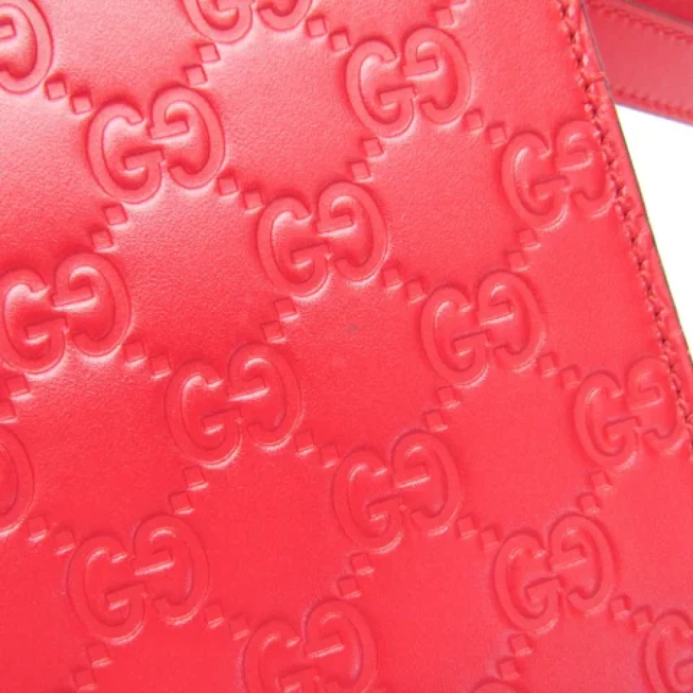 Gucci Vintage Pre-owned Leather shoulder-bags Red Dames