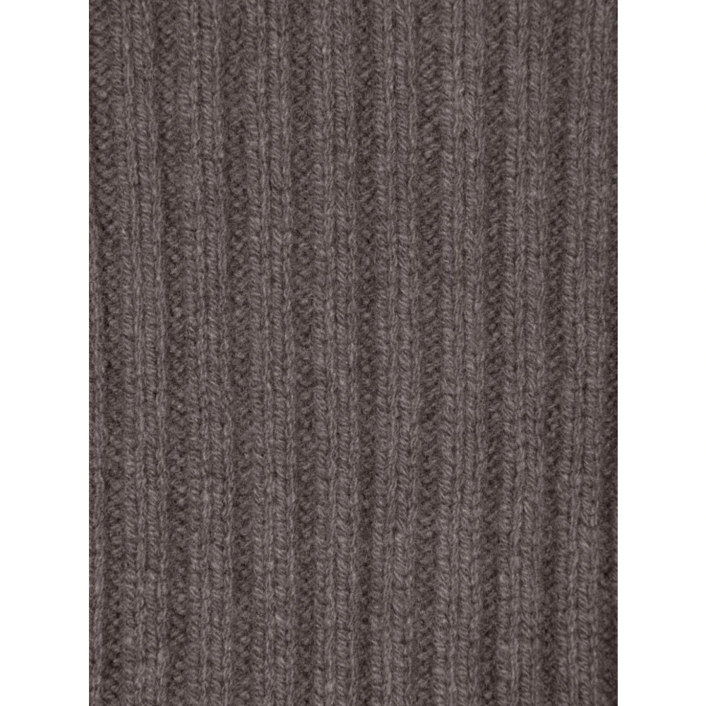 Rick Owens Geribbelde Gebreide Circulaire Sjaal Gray Dames