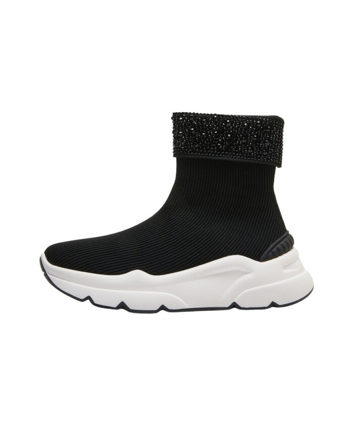 baskets-de-course-noires-avec-strass