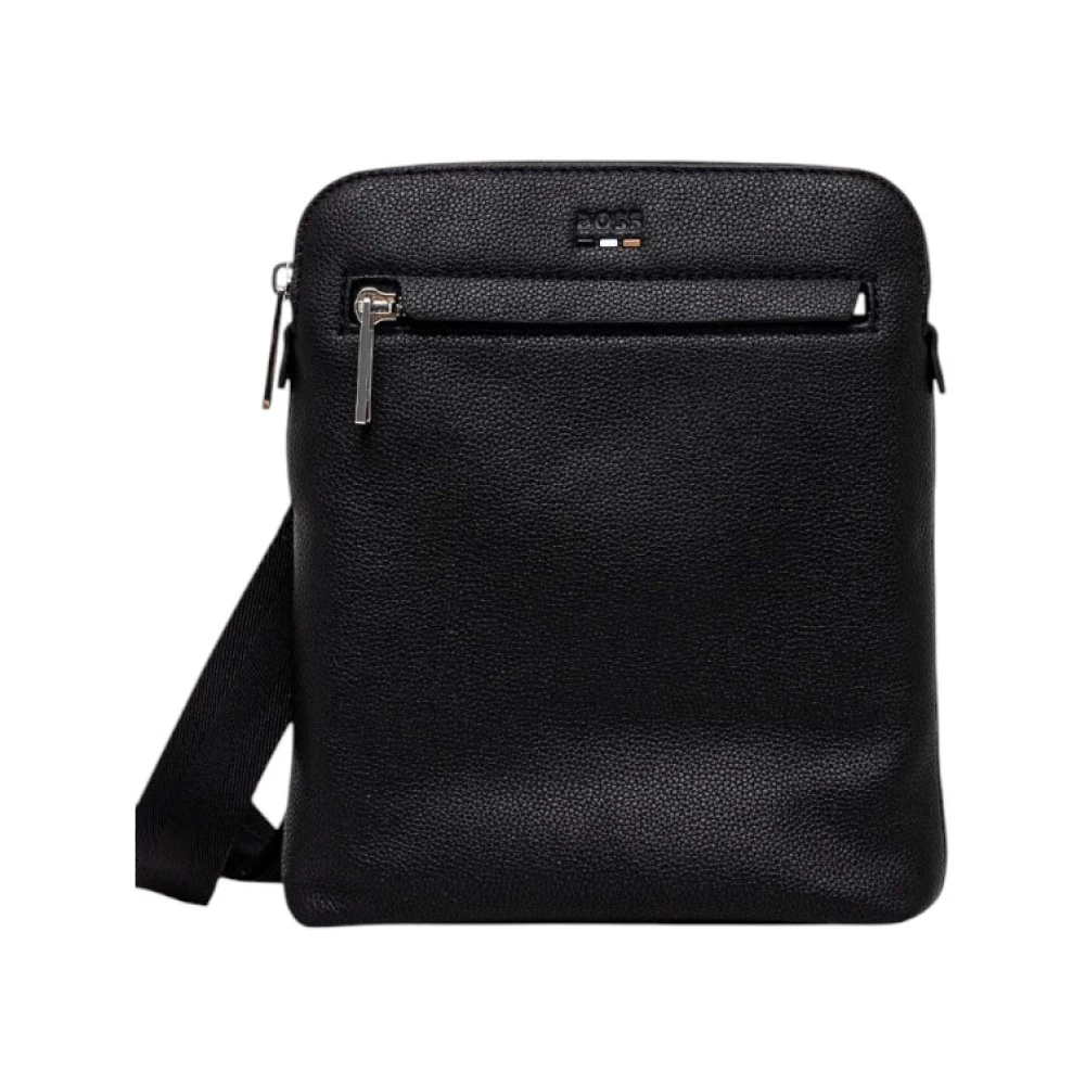 Hugo Uomo Nero Boss Borsa A Tracolla Con Chiusura A Zip - Immagine 4