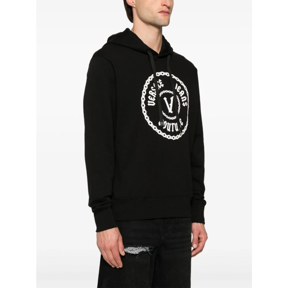 Versace Jeans Couture Zwarte Sweatshirt voor Mannen Aw24 Black Heren