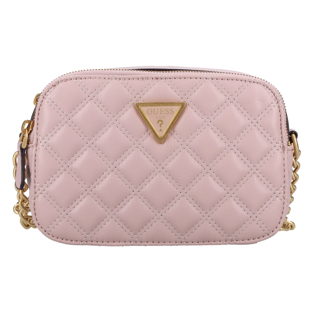 Guess Giully Quilted Camera Bag Pink Dames
