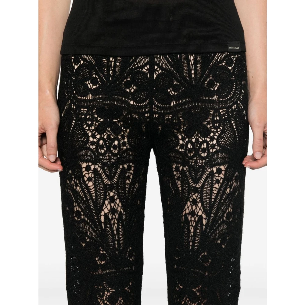 Twinset Zwarte wollen blend broek Black Dames