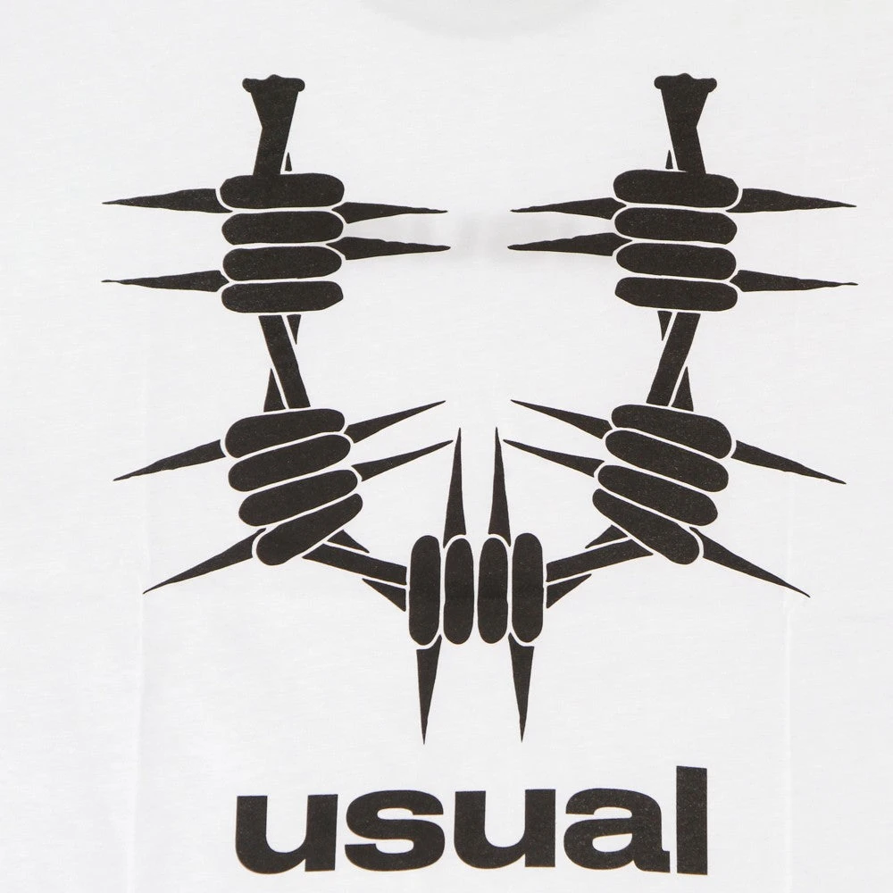 Usual Witte Heren Tee Korte Mouw T-shirt White Heren