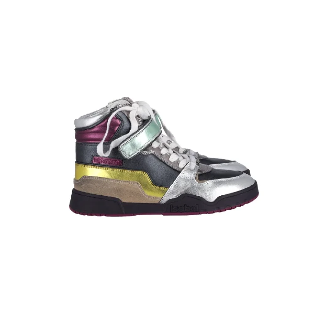 Isabel Marant Pre-owned Metallic Colorblock High-Top Sneakers Multicolor, Dam