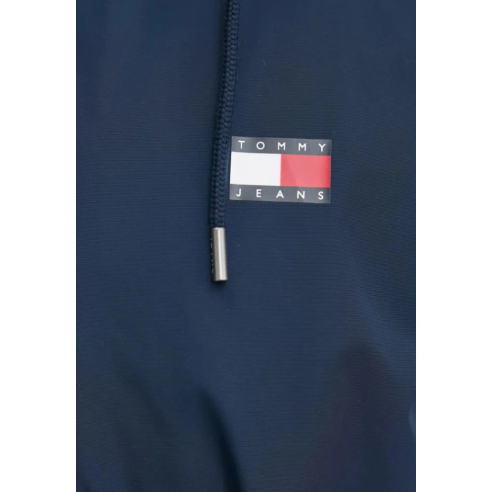 Tommy Hilfiger Blauwe Geïsoleerde Jas met Verstelbare Capuchon Blue Dames