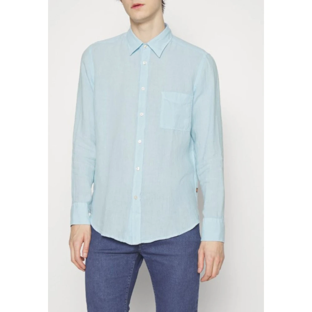 Hugo Boss Heren Casual Overhemd Blue Heren