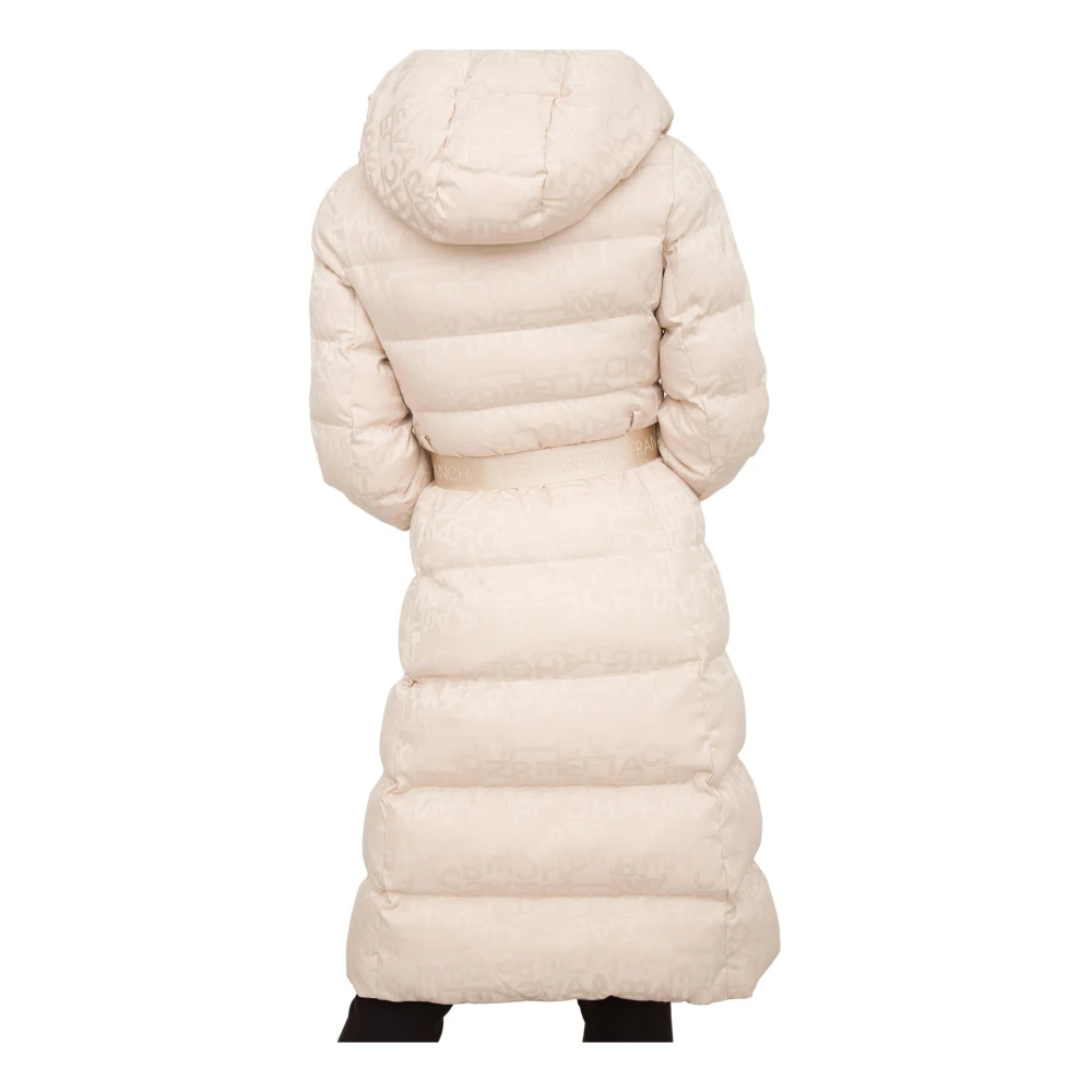 Elisabetta Franchi Stijlvolle Polyester Winterjas Beige Dames