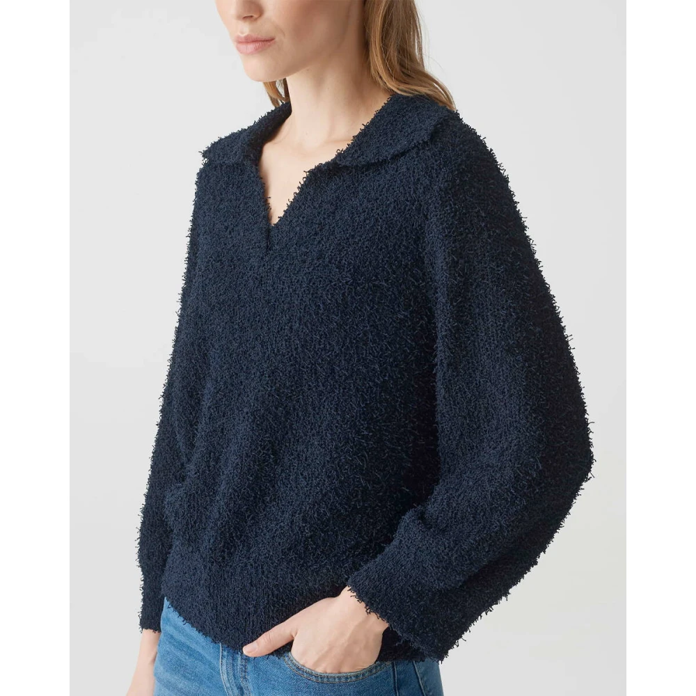 Opus Stijlvolle Pullover met Porasi Detail Blue Dames