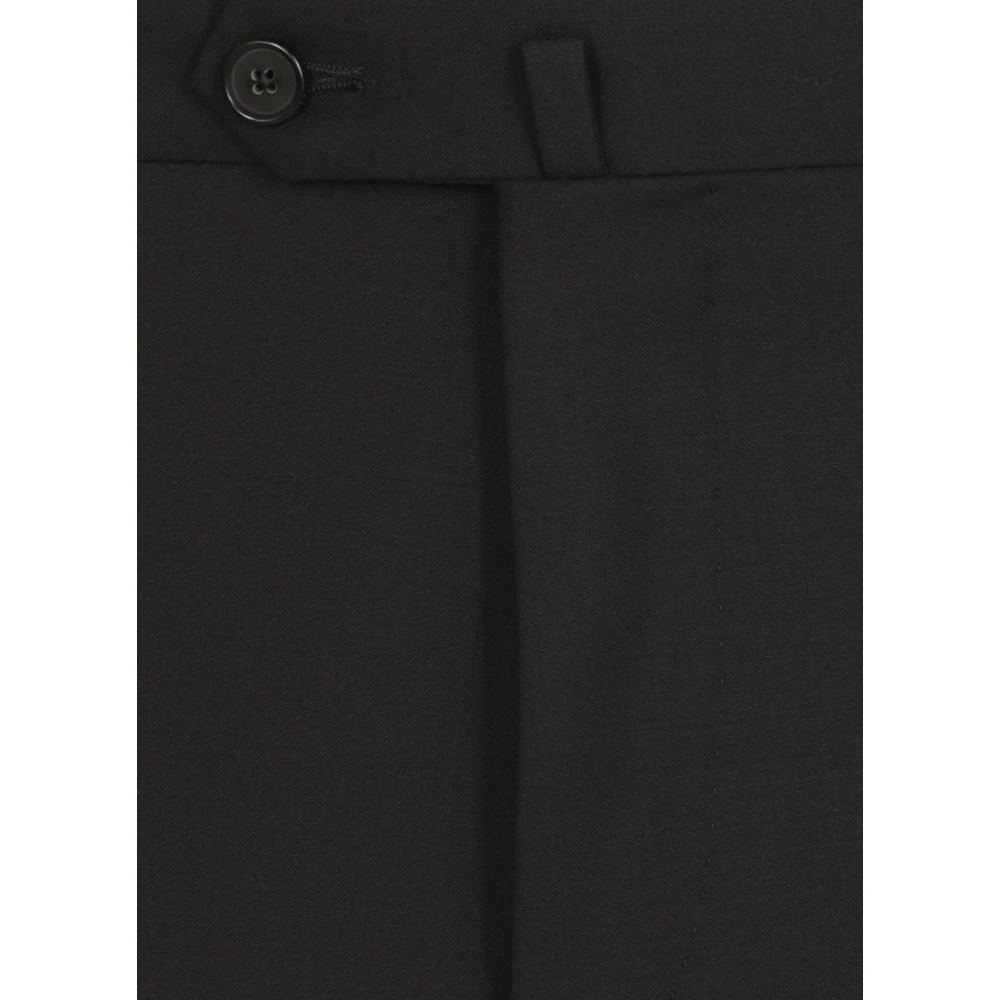 Caruso Zwart Wollen Pak Jas met Broek Black Heren