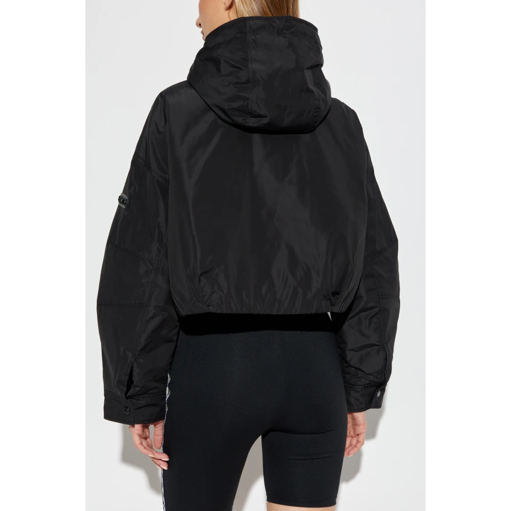 Michael Kors Gekropt hooded jack Black Dames