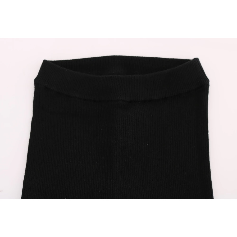 Dolce & Gabbana Elegante Zwarte Kasjmier Broek Black Dames