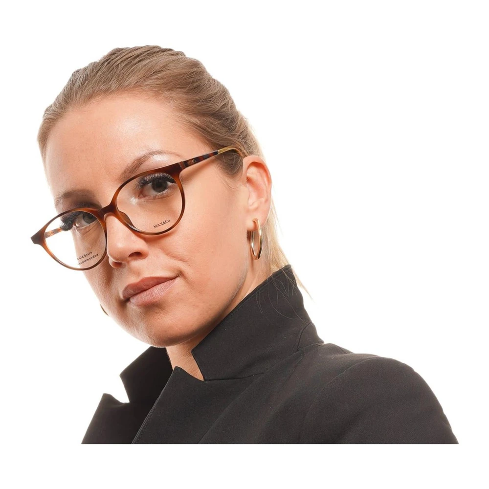 Max & Co Bruine Ronde Plastic Optische Frames Brown Dames