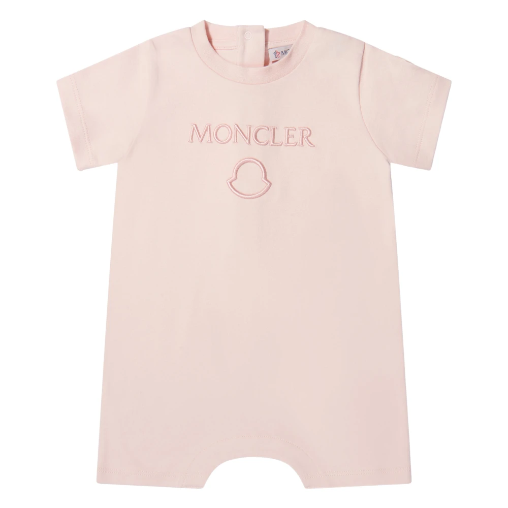 Moncler Girls Pink Jumpsuits,, Luxury Logo Romper For Baby Medium